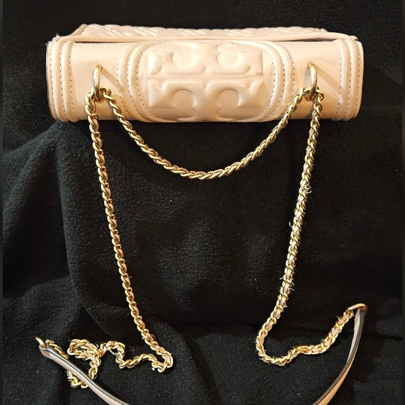 Tory Burch Elegant Fleming Blush Pink Quilted Shoulder Bag - Picture 3 of 13